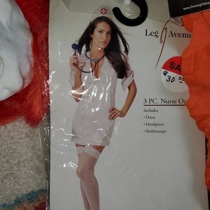 Small nurse adult costume with accessories
